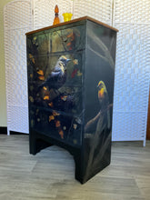 Load image into Gallery viewer, Hand-Painted Tallboy Chest of Drawers – Nature & Birds Design