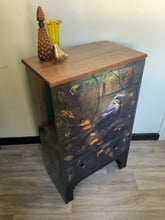 Load image into Gallery viewer, Hand-Painted Tallboy Chest of Drawers – Nature & Birds Design