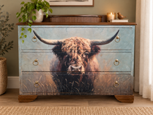 Load image into Gallery viewer, Highland Cow Large Dresser