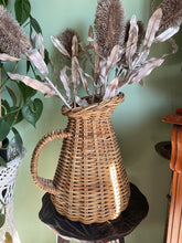 Load image into Gallery viewer, Large wicker pitcher/vase/jug-Vintage