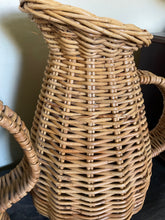 Load image into Gallery viewer, Large wicker pitcher/vase/jug-Vintage