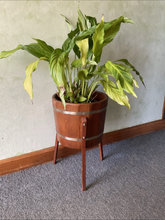 Load image into Gallery viewer, Vintage Barrel Plant Stand 1970s
