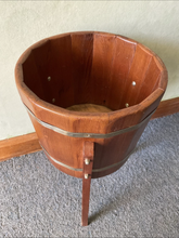 Load image into Gallery viewer, Vintage Barrel Plant Stand 1970s