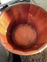 Load image into Gallery viewer, Vintage Barrel Plant Stand 1970s