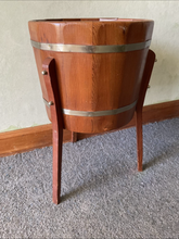 Load image into Gallery viewer, Vintage Barrel Plant Stand 1970s