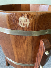 Load image into Gallery viewer, Vintage Barrel Plant Stand 1970s