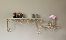 Load image into Gallery viewer, Vintage wrought iron shelves