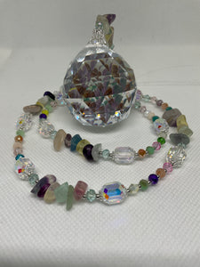 Hanging Crystal-Rainbow Fluorite