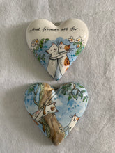 Load image into Gallery viewer, Decoupaged  Hanging Hearts-Set of 4, Friendship
