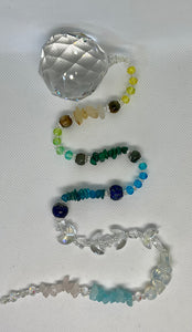 Hanging Crystal-Gemstones with A Sun & Moon