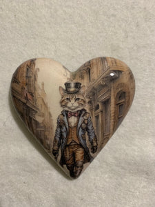 Decoupaged  Hanging Heart
