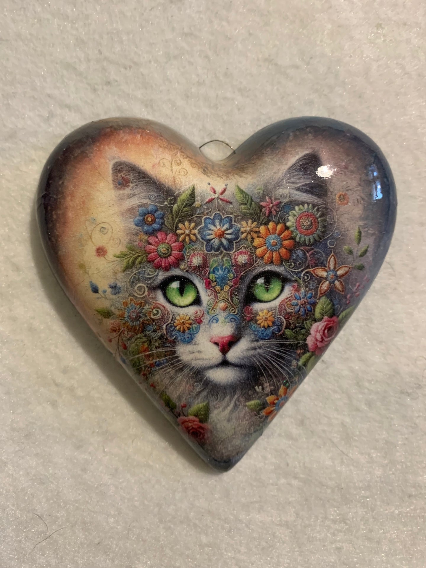 Decoupaged  Hanging Heart