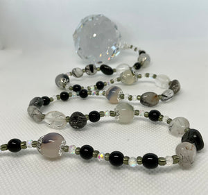 Hanging Crystal-Black Rutile Gemstone