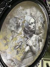 Load image into Gallery viewer, Vintage Ornate Framed Mirror with Artistic Portrait

