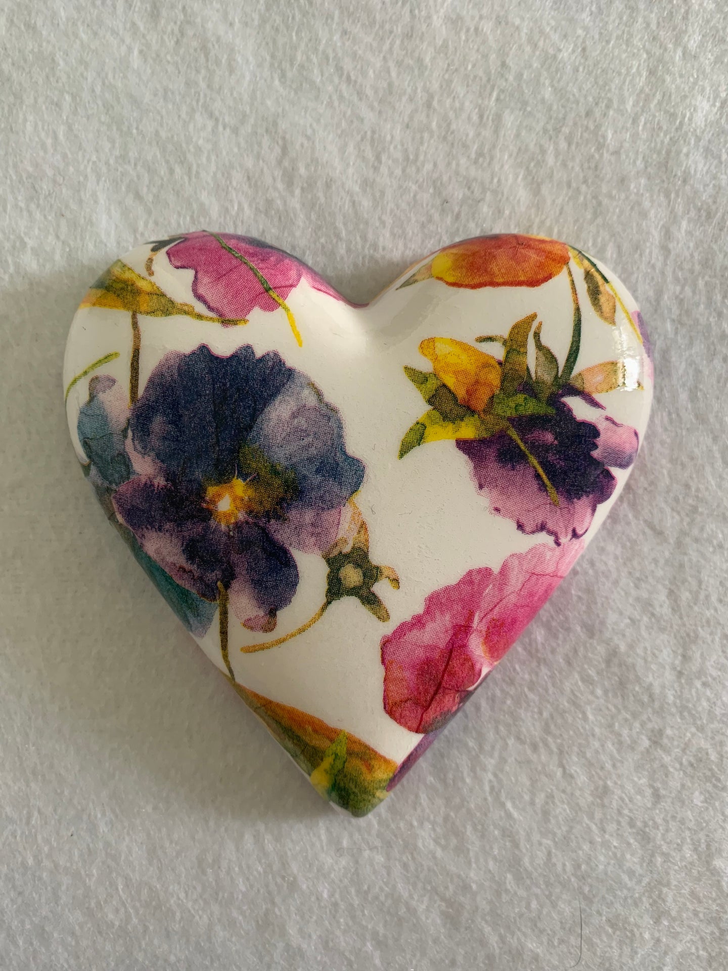 Decoupaged  Hanging Heart.