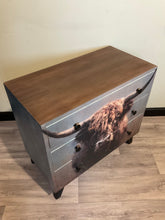 Load image into Gallery viewer, Highland Cow Decoupage Chest of Drawers
