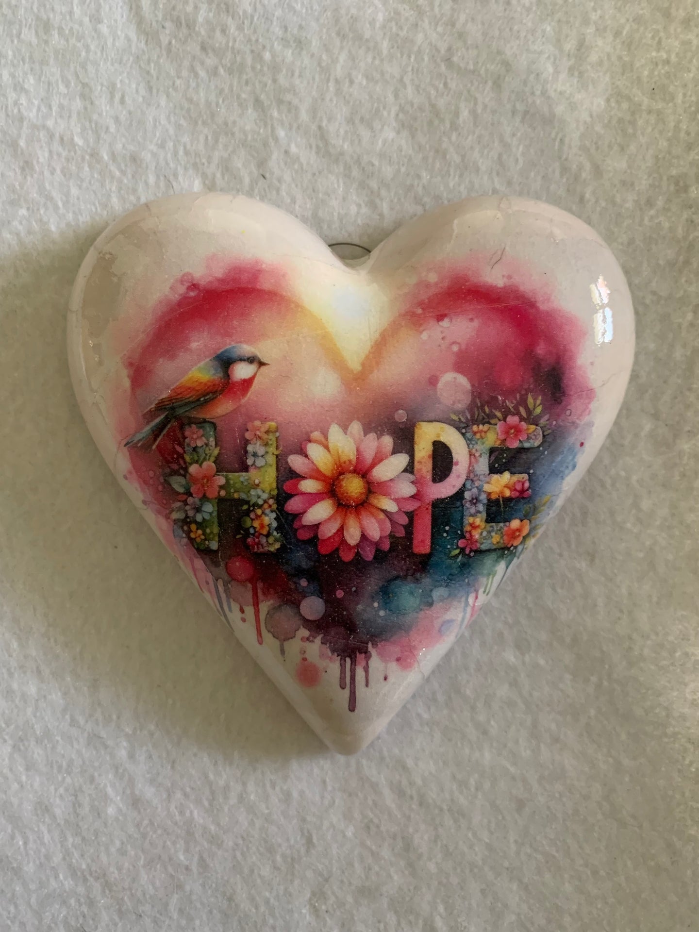 Decoupaged  Hanging Heart