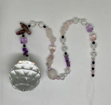 Load image into Gallery viewer, Hanging Crystal-Amethyst &amp; Rose Quartz
