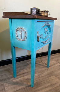 Beautiful Blue Side Table