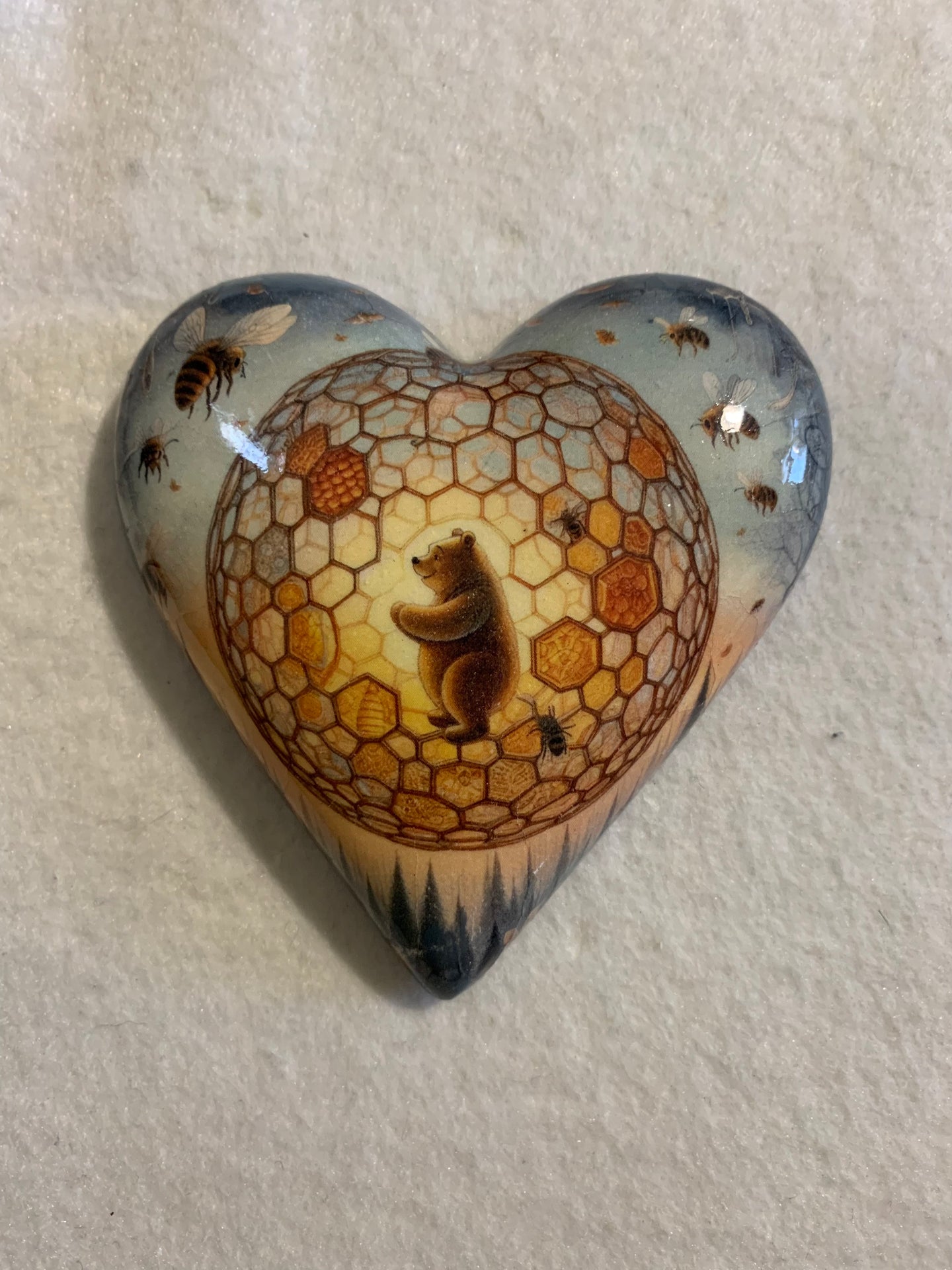 Decoupaged  Hanging Heart