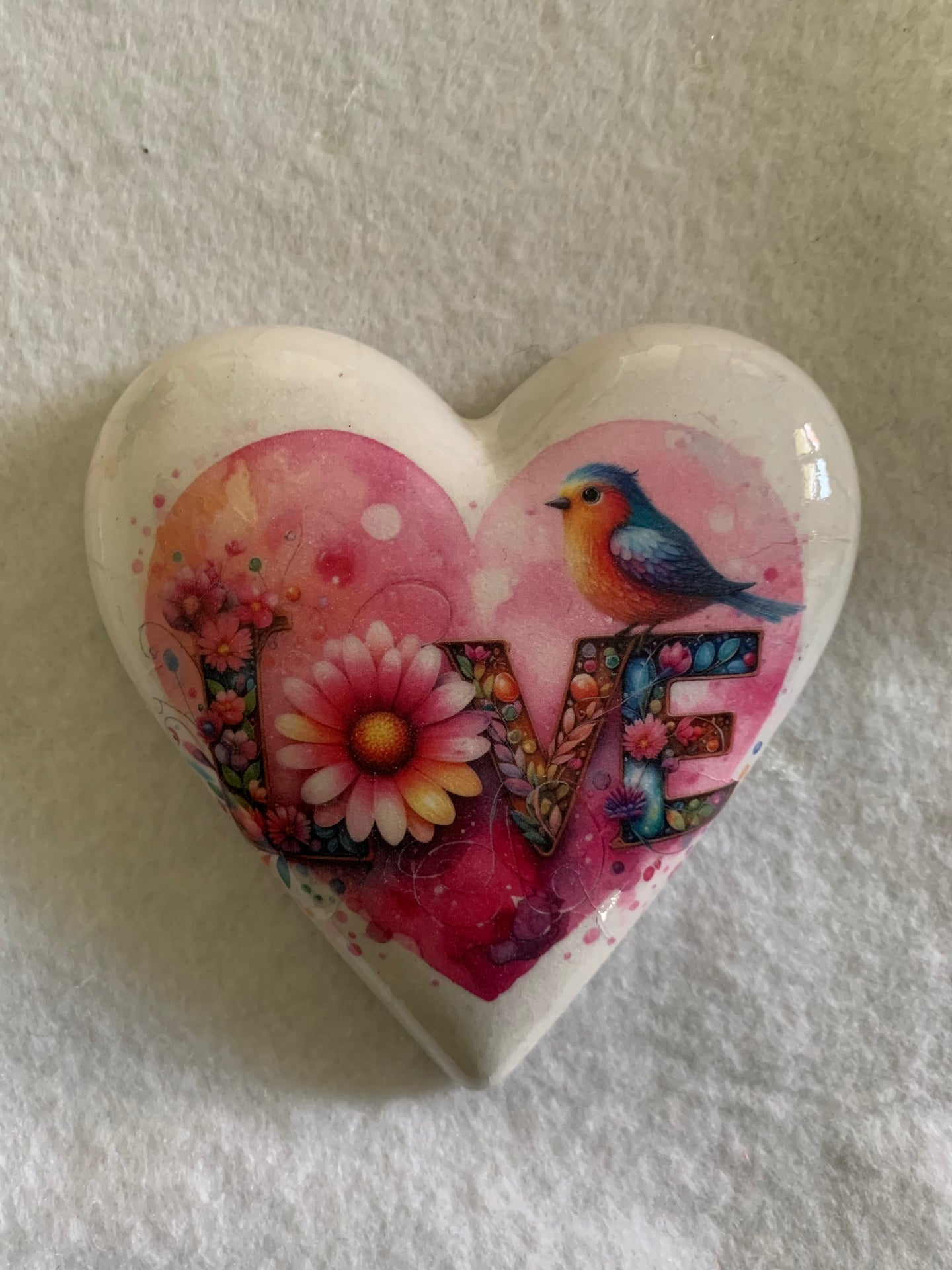Decoupaged  Hanging Heart