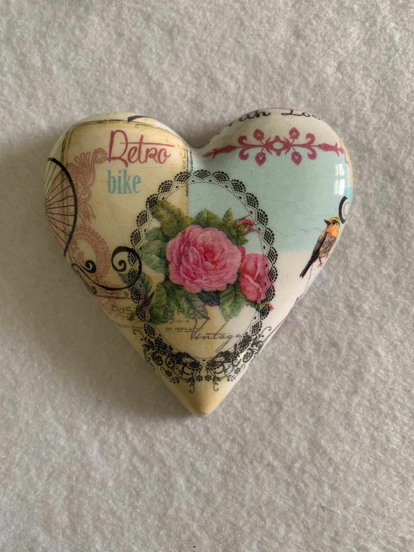 Decoupaged  Hanging Heart