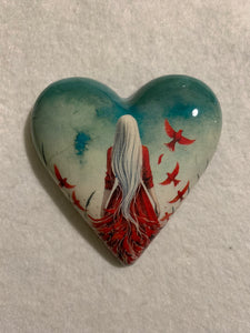 Decoupaged  Hanging Heart