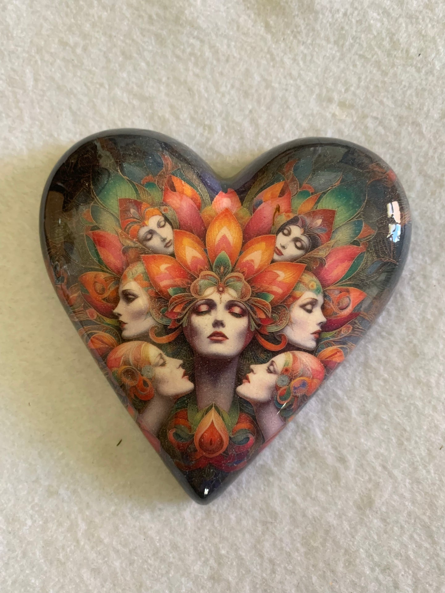 Decoupaged  Hanging Heart