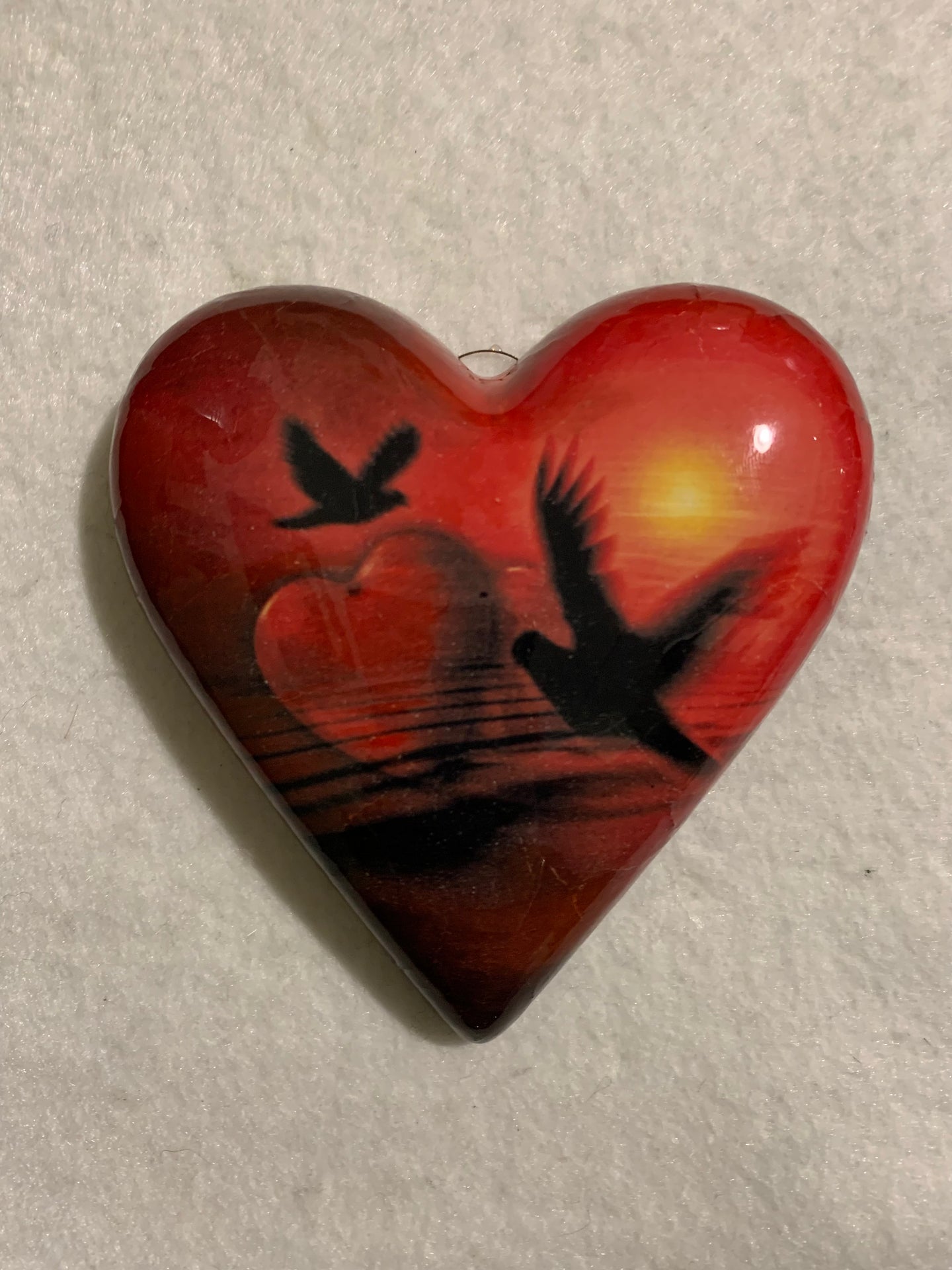 Decoupaged  Hanging Heart