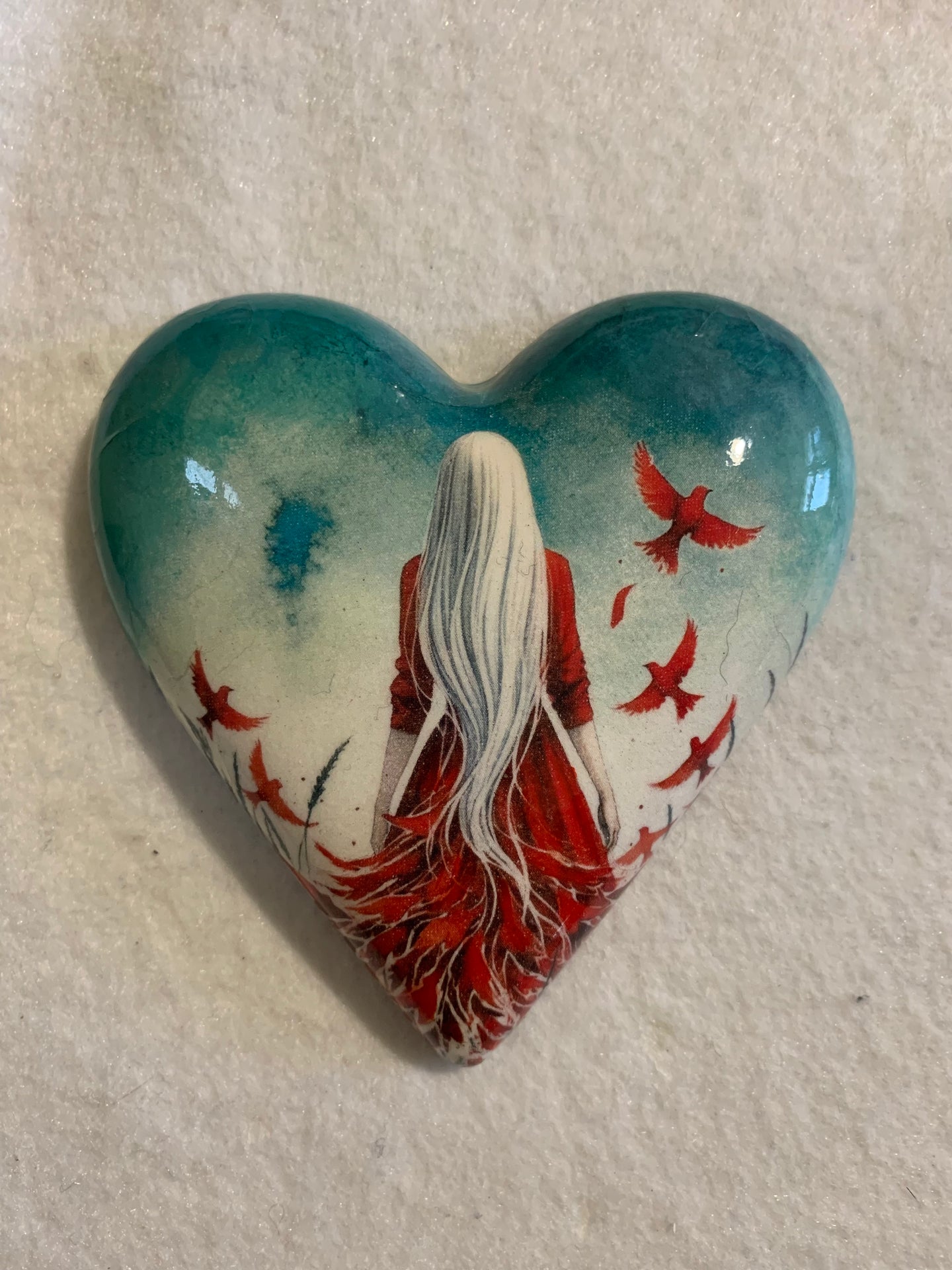 Decoupaged  Hanging Heart