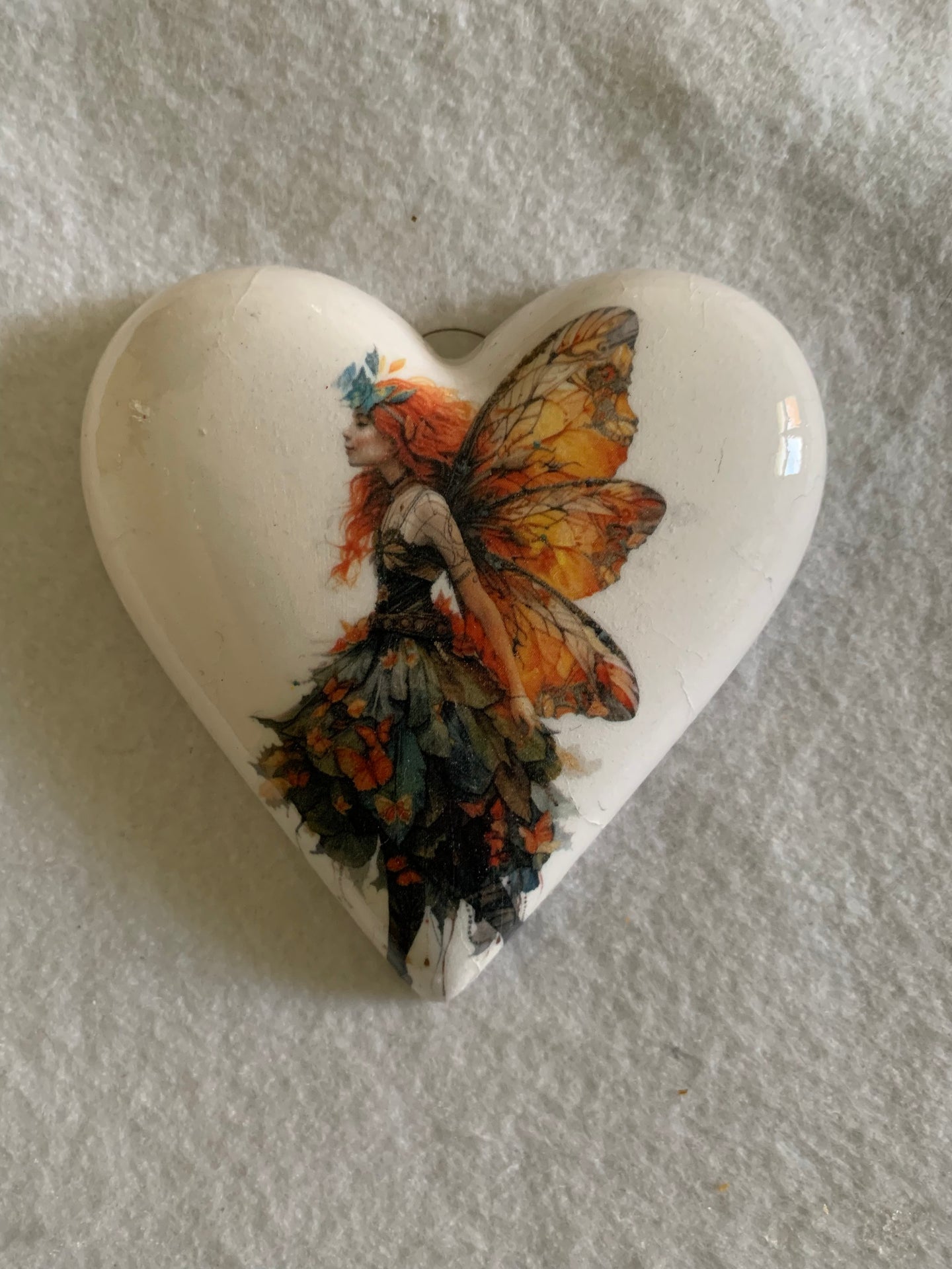 Decoupaged  Hanging Heart