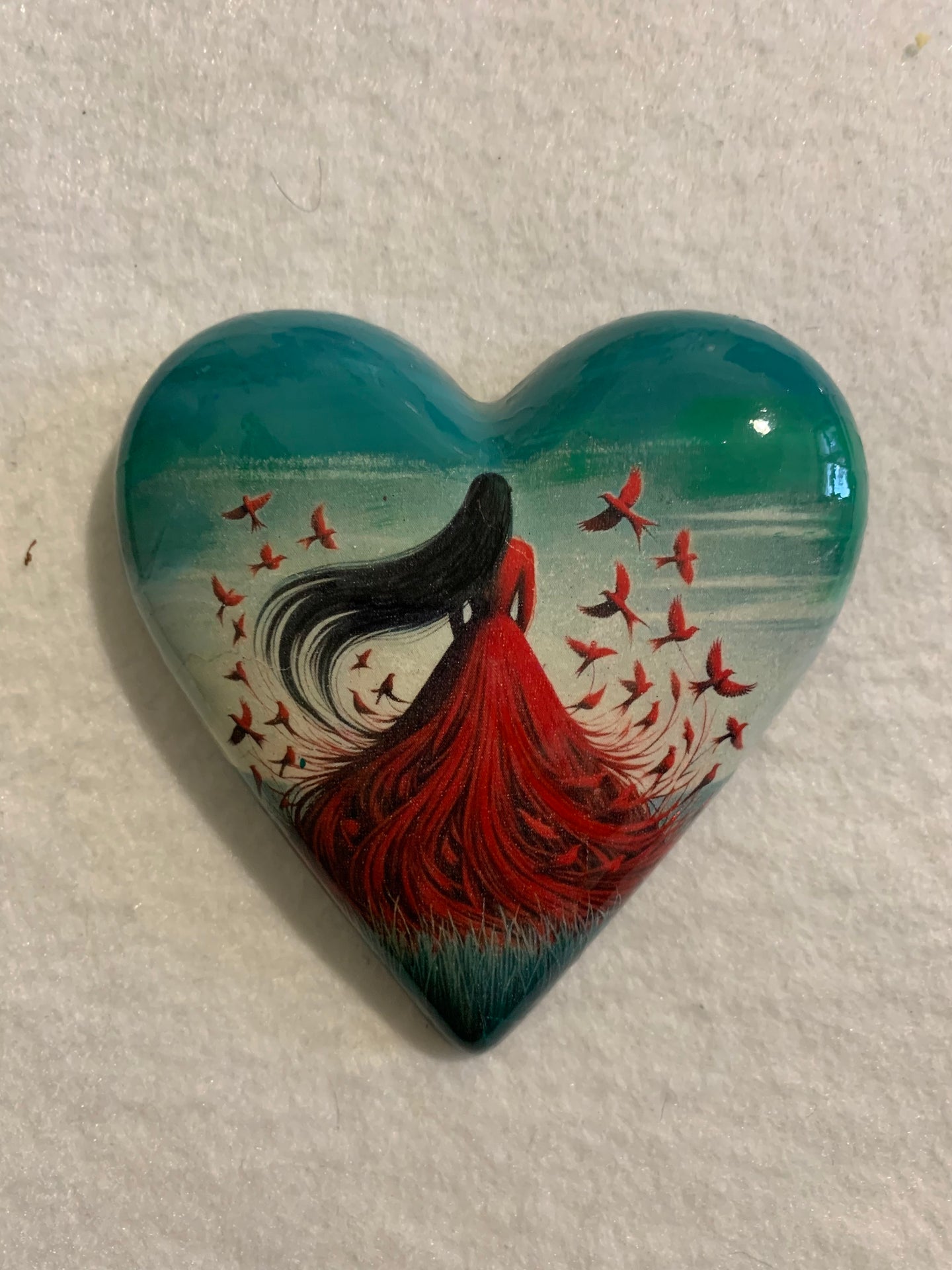 Decoupaged  Hanging Heart