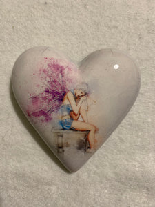 Decoupaged  Hanging Heart