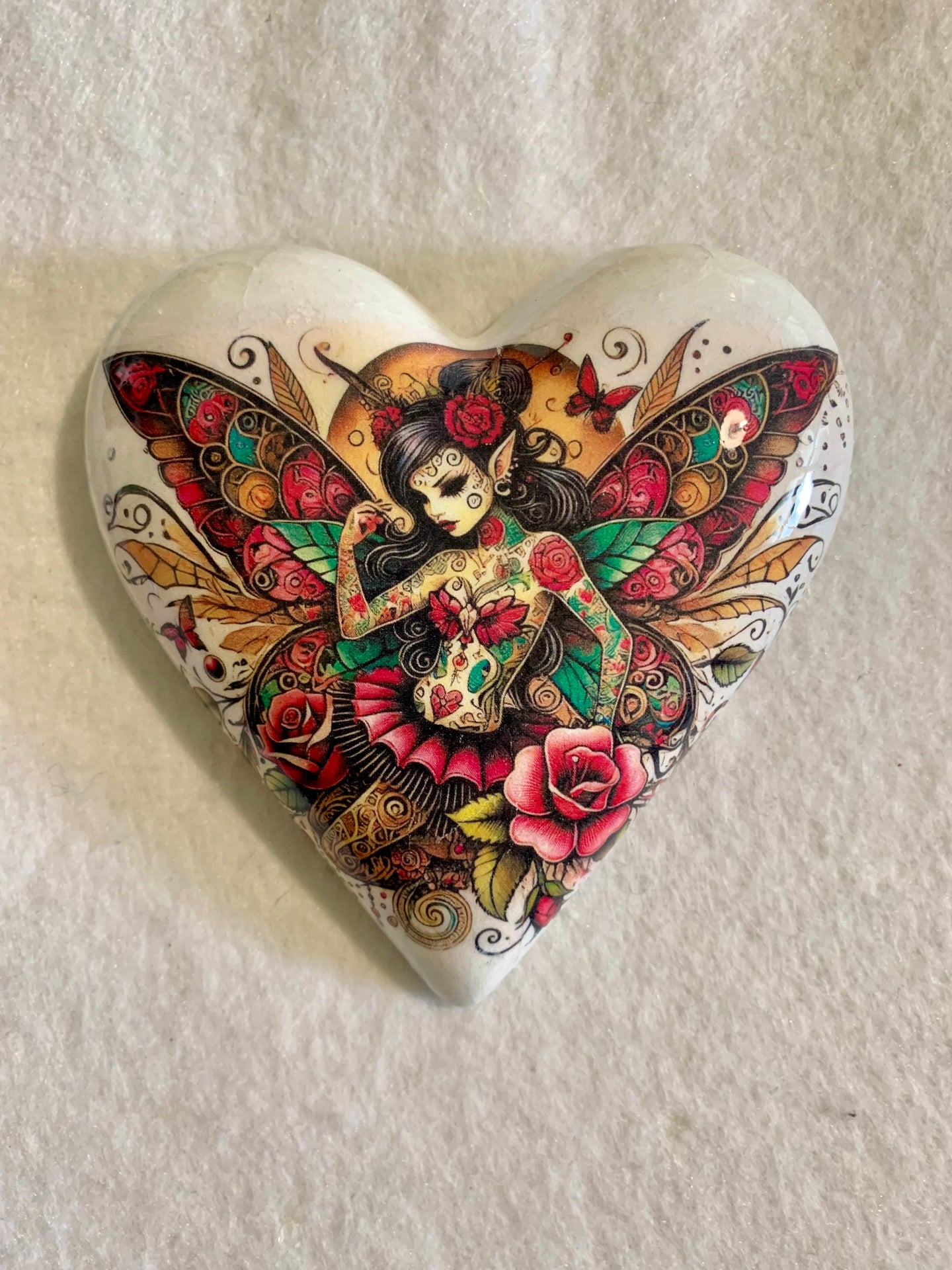 Decoupaged  Hanging Heart