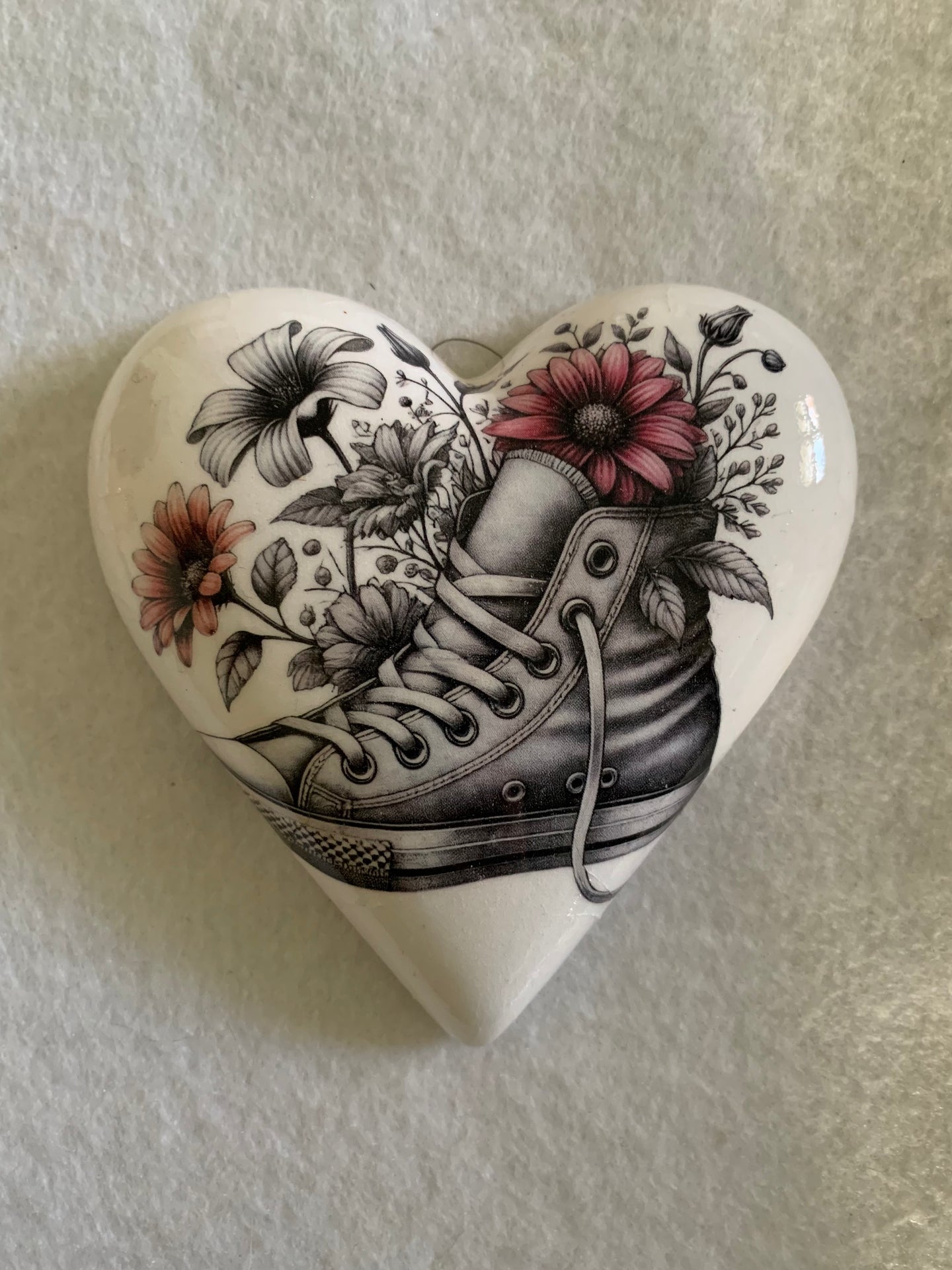 Decoupaged  Hanging Heart