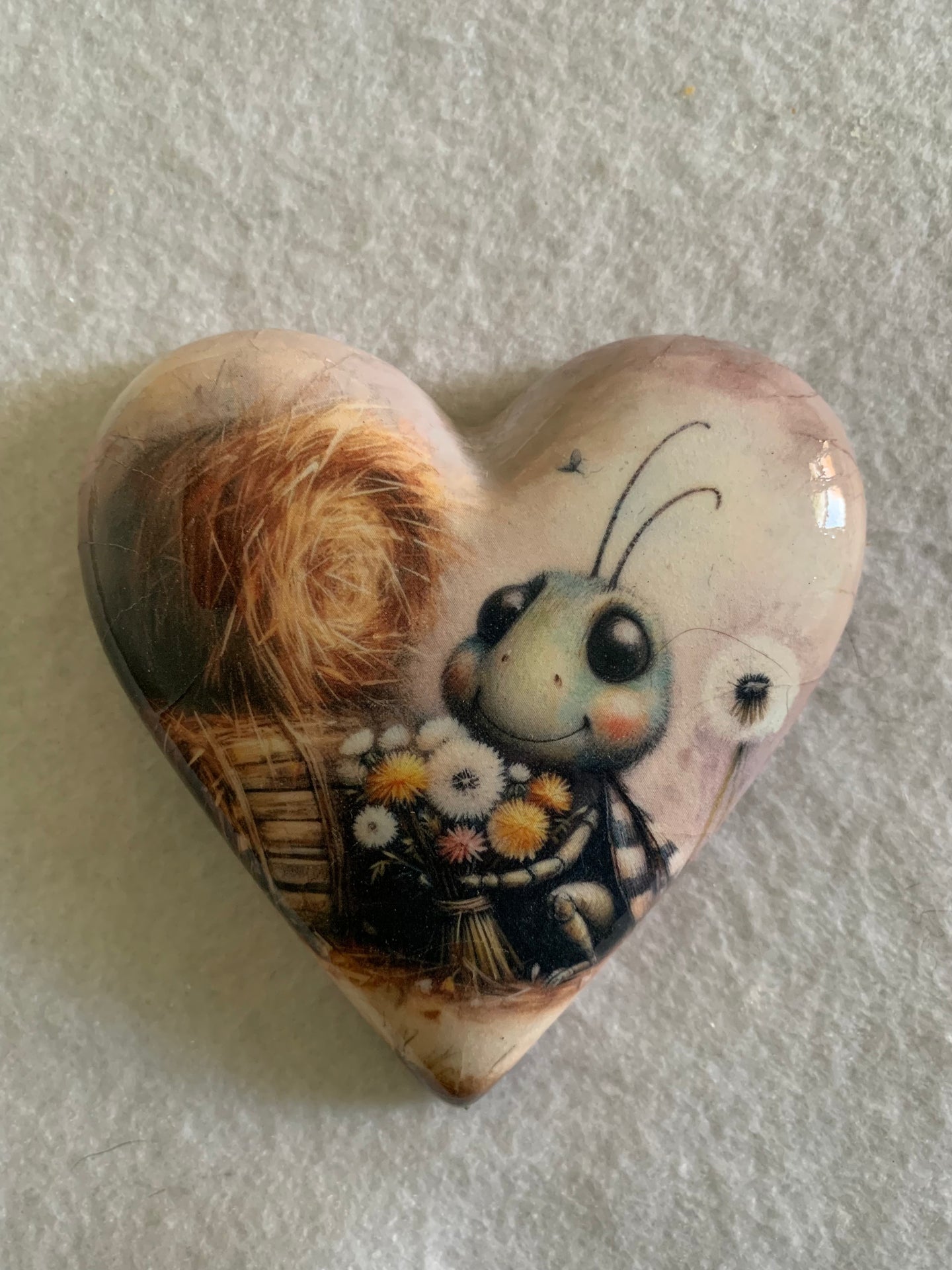 Decoupaged  Hanging Heart