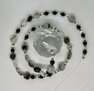 Hanging Crystal-Black Rutile Gemstone