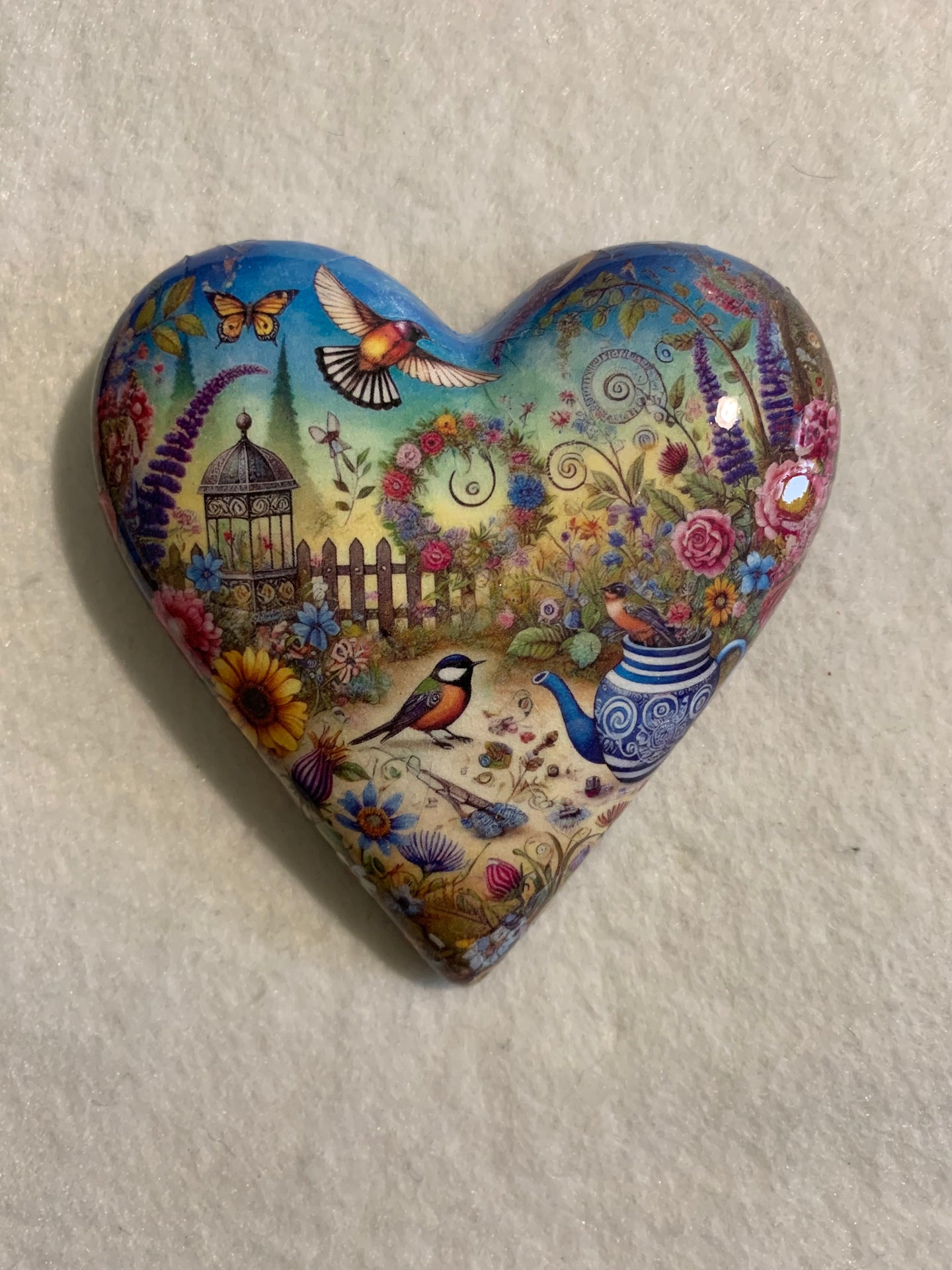 Decoupaged  Hanging Heart