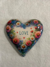 Load image into Gallery viewer, Decoupaged  Hanging Heart-Set of 3
