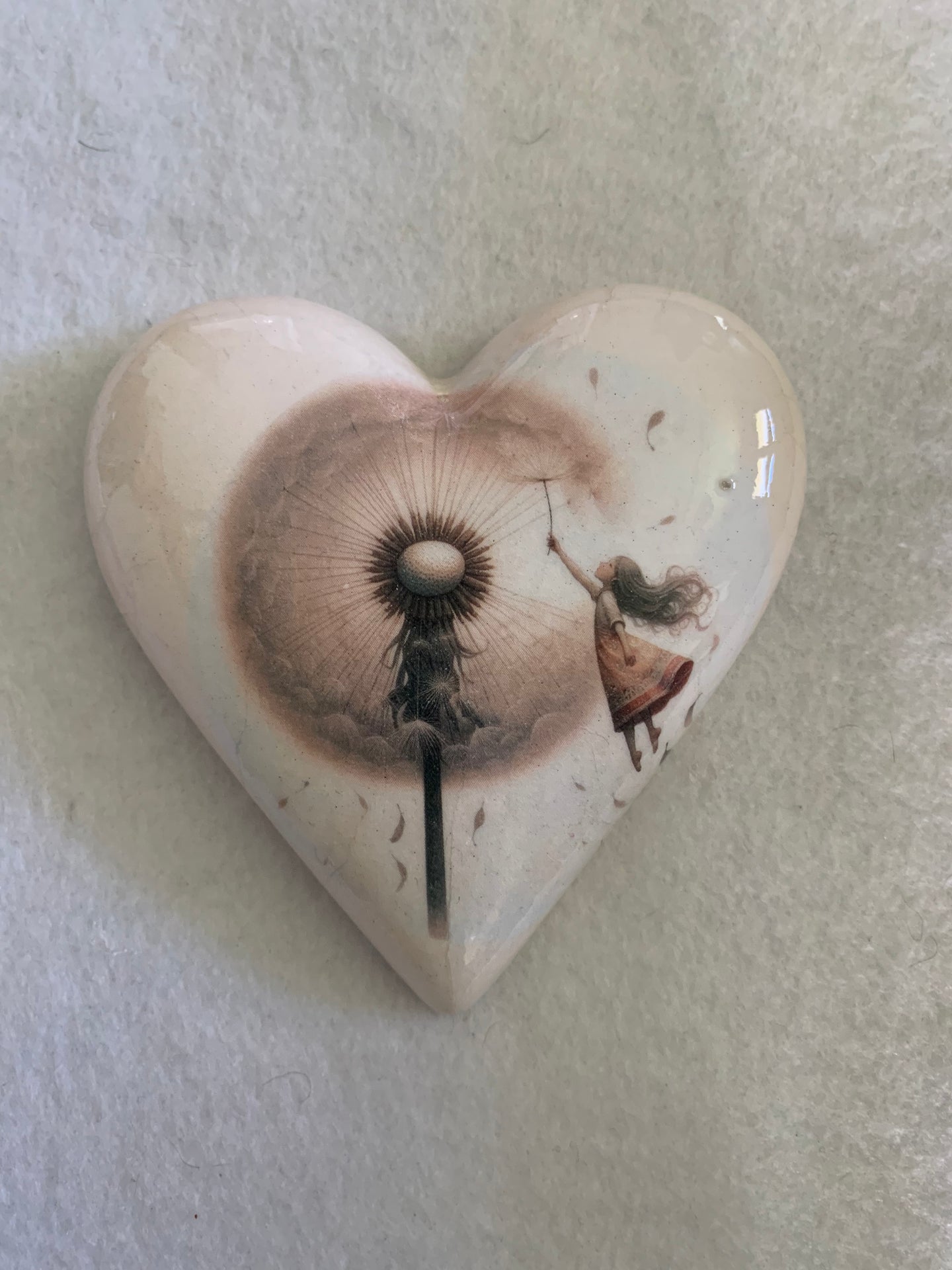 Decoupaged  Hanging Heart