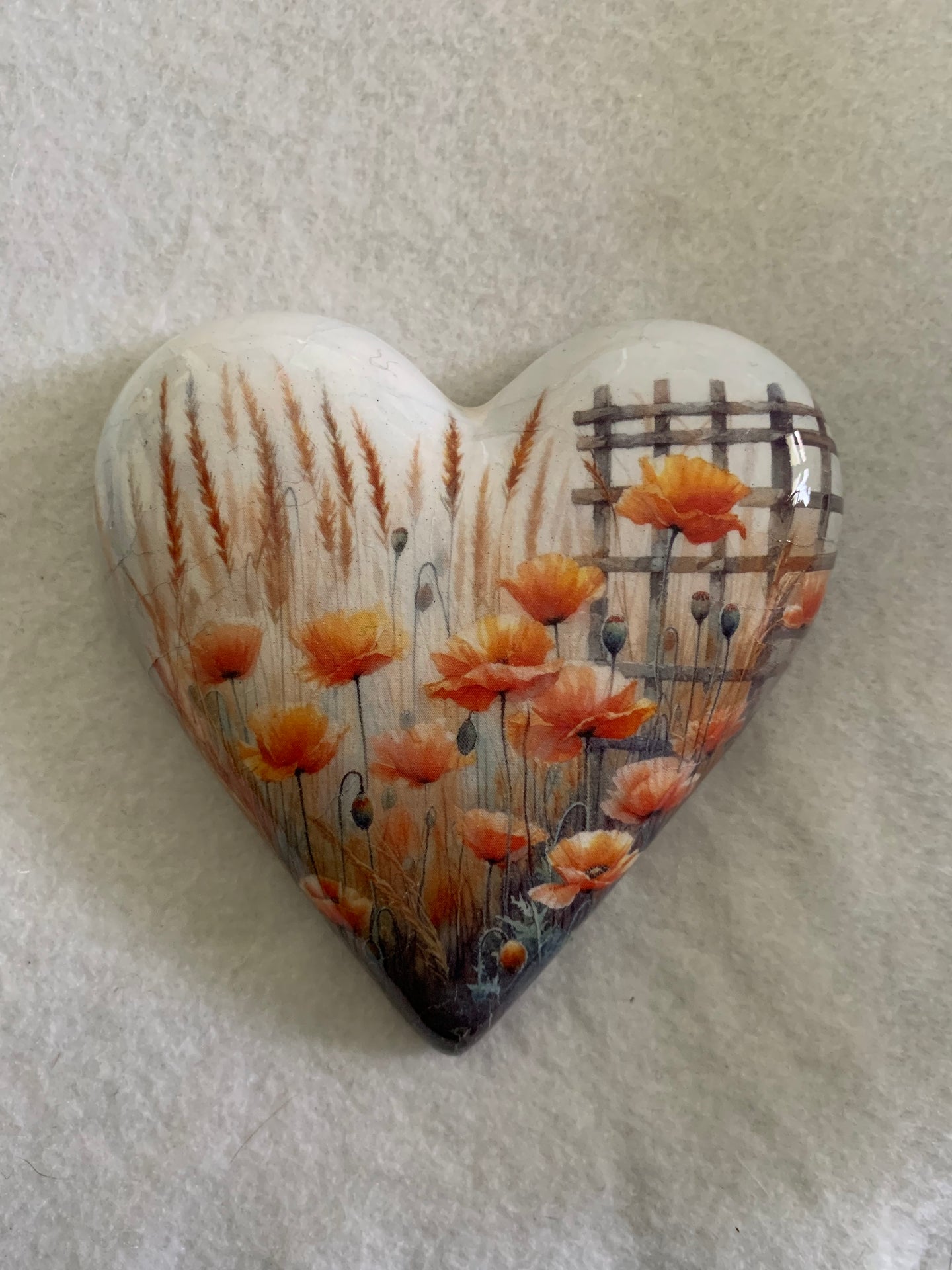 Decoupaged  Hanging Heart