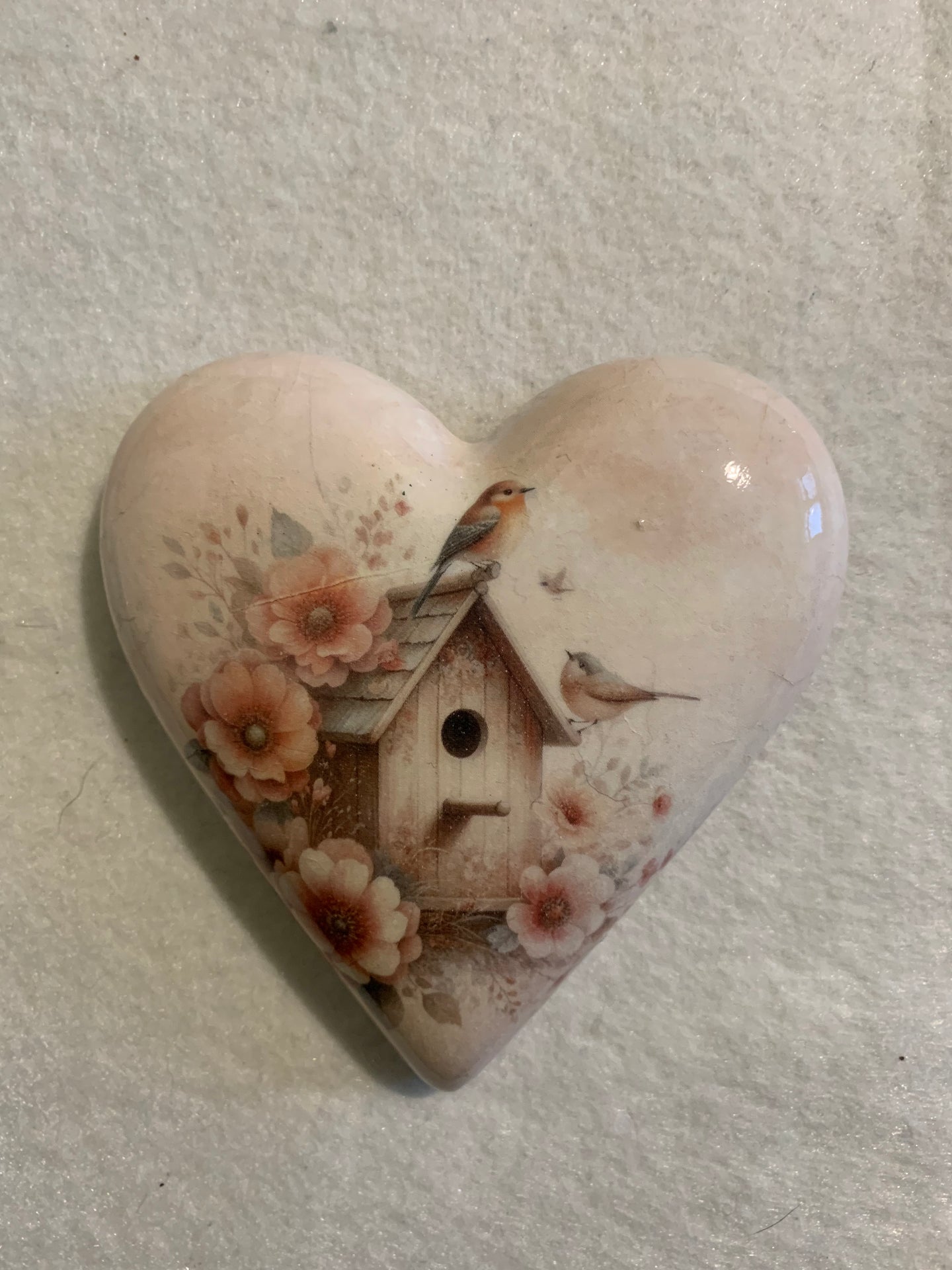 Decoupaged  Hanging Heart
