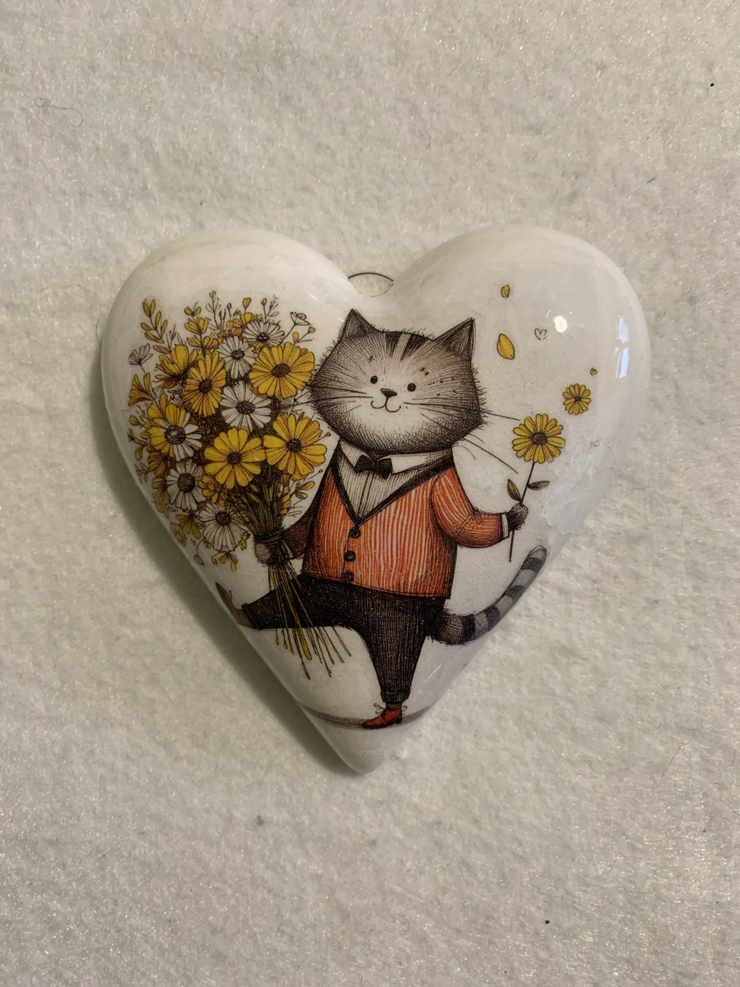 Decoupaged  Hanging Heart