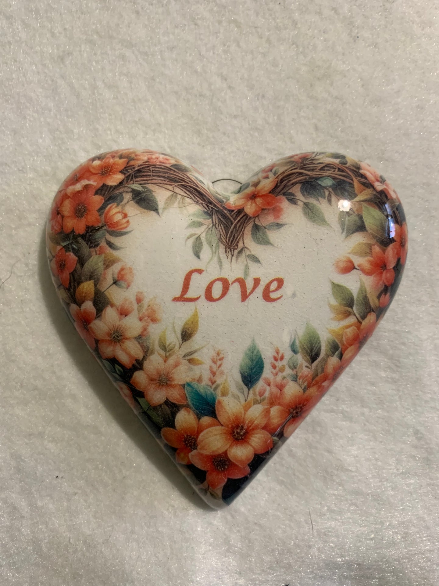 Decoupaged  Hanging Heart