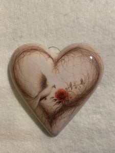 Decoupaged  Hanging Heart