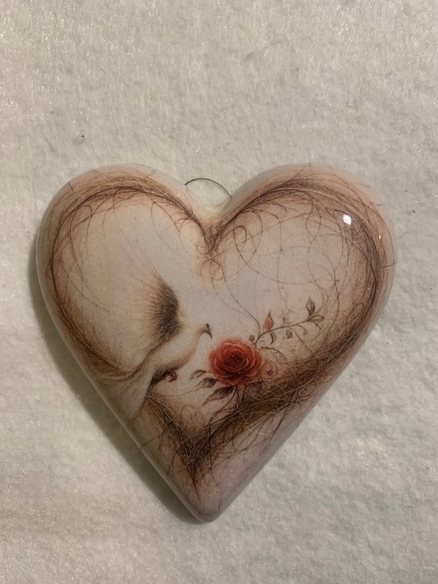 Decoupaged  Hanging Heart