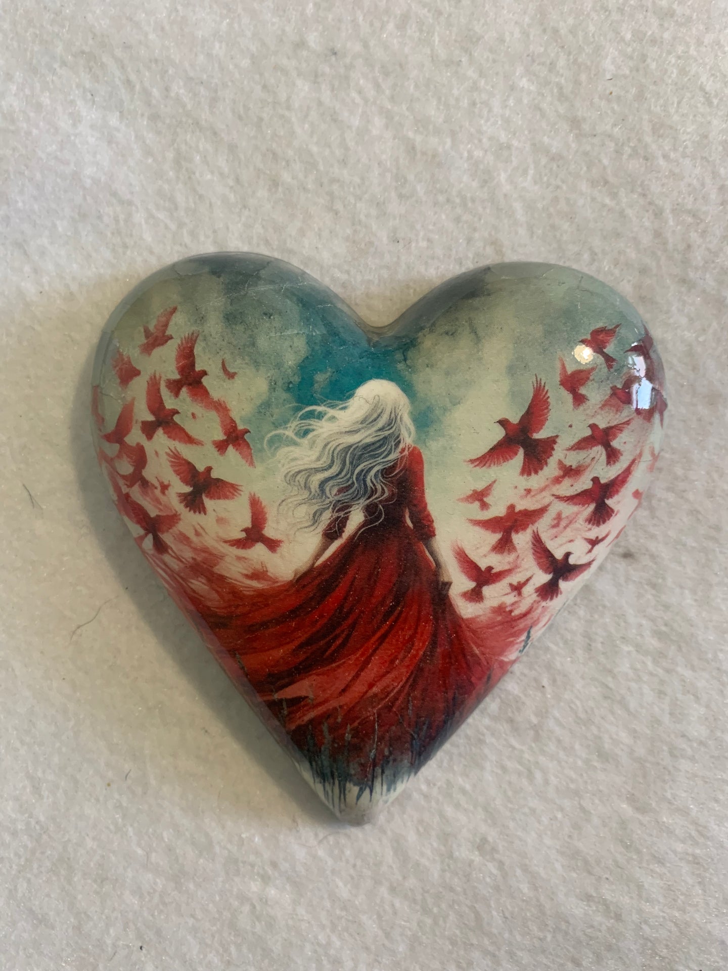 Decoupaged  Hanging Heart
