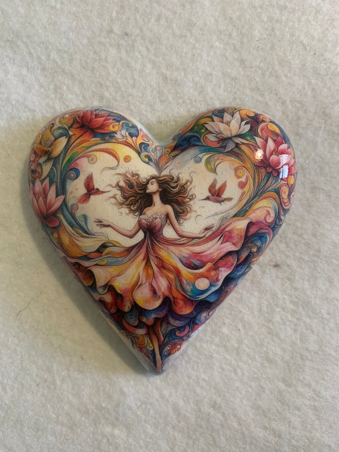 Decoupaged  Hanging Heart