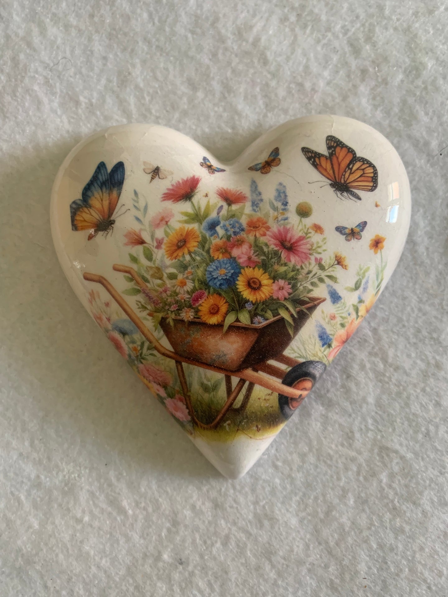 Decoupaged  Hanging Heart