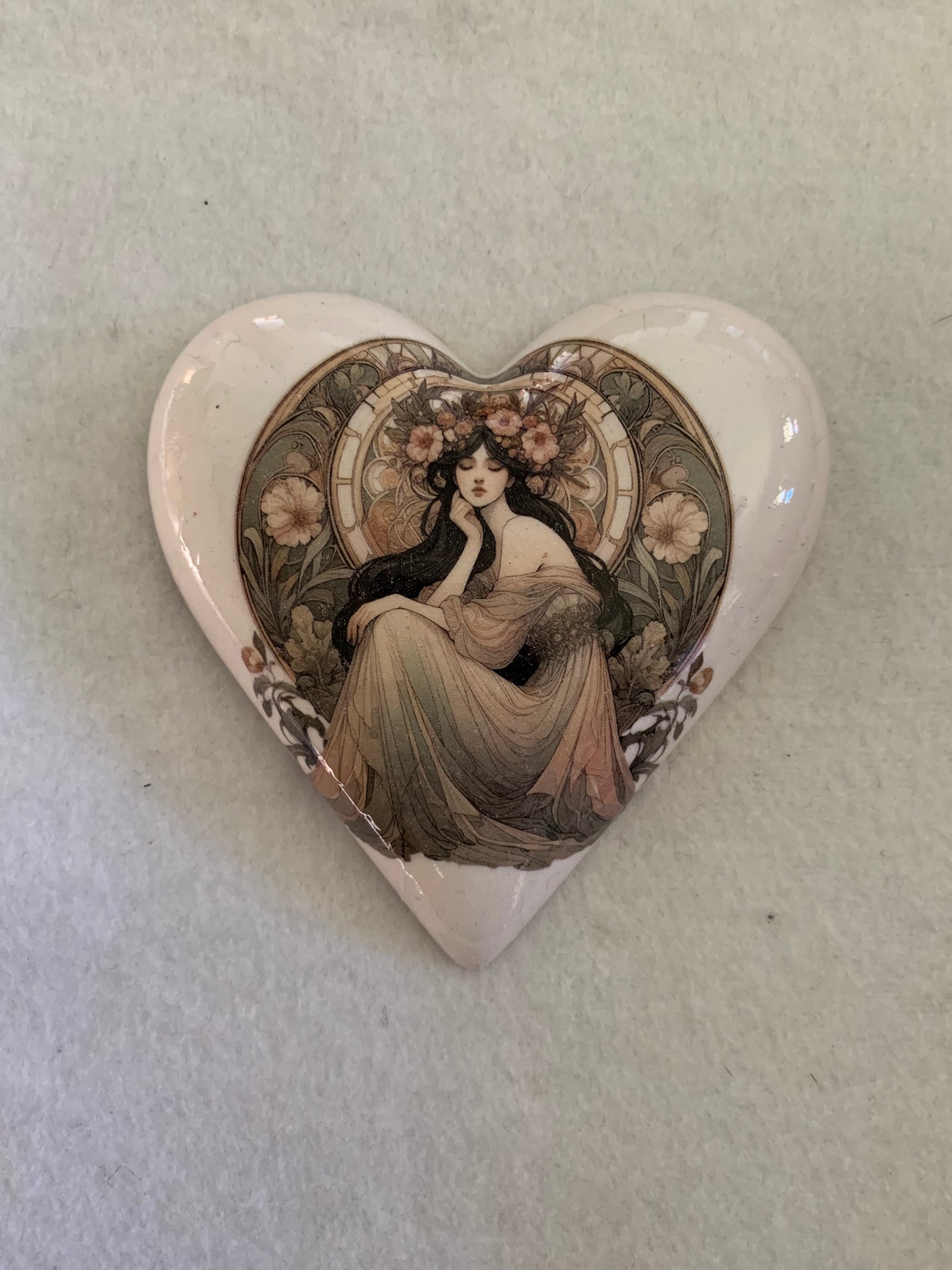 Decoupaged  Hanging Heart